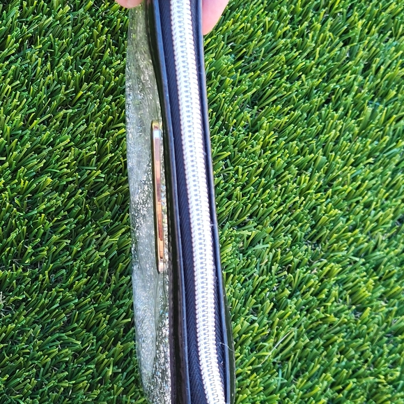 Betsy Johnson Logo Silver Metallic Clutch. - Picture 11 of 14